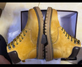 骆驼（CAMEL）【王俊凯同款】加绒马丁靴男鞋秋冬新款大黄靴女户外工装登山靴子 GE122W7757T 金黄色（男款） 42 实拍图