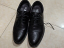 海澜之家HLA皮鞋男商务正装秋冬鞋子德比休闲男鞋HAAPXM4DBG576 黑色40 实拍图