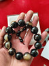 纳悟 西藏正宗血丝牦牛角手串 佛珠 念珠 男女士情侣单圈文玩饰品手串 带三通弟子珠 珠子直径18mm 实拍图