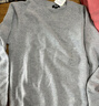 优衣库【狂欢价】男装女装柔软绵羊毛圆领针织衫/长袖毛衣478541 02 浅灰色 S /165/84A 实拍图