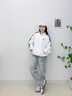 adidas情侣款复古风梭织立领夹克外套男女秋季阿迪达斯官方三叶草   亮白   2XL 实拍图