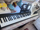 特伦斯电子琴88键折叠琴成人儿童初学电钢键盘教学乐器V10便携钢琴 典雅黑 实拍图