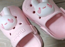 牧童儿童拖鞋夏男宝宝洞洞鞋软底女童卡通洗澡婴幼儿家居鞋萌兔粉150 实拍图