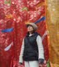 CACUSS针织帽女冬季保暖毛线帽大头围护耳堆堆帽冷帽冬帽子女 实拍图