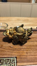 蒙福（mengfu） 茶宠摆件 精品貔貅创意感温变色喷水招财可养茶玩茶台茶盘功夫茶具茶道茶盘配件 貔貅茶宠 金色 实拍图
