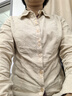 Navigare意大利小帆船灯芯绒衬衫女秋冬纯棉长袖衬衣时尚通勤开衫 椰奶白 M 实拍图