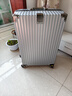 双星（doublestar）行李箱可登机箱次日达男大容量结实耐用拉杆箱旅行箱密码箱皮箱子 银色【铝合金框、密码锁扣】 28英寸 【出国，长途旅行】 实拍图