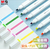 晨光(M&G)文具6色方杆软头荧光笔 考试复习重点标记笔 彩色记号笔 荧光晴朗色手账笔 AHMU1603考试必备 实拍图