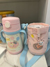 膳魔师（THERMOS）儿童吸管保温杯巧虎带杯套把手316L不锈钢超轻学生杯幼儿上学TCKC 实拍图