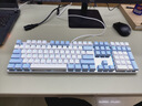 达尔优（dareu）EK815机械合金键盘 有线键盘 游戏键盘 108键单光 男生女生 电脑键盘  白色蓝色 青轴 实拍图