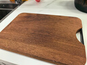 苏泊尔（SUPOR）砧板乌檀木整木菜板实木加厚加大架子家用擀面案板方形剁骨切菜板 中号 34*24*2.5cm 实拍图