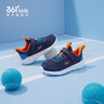 361°儿童运动鞋男童跑鞋秋冬密网轻便魔术贴女童皮革加绒保暖运动鞋 【四季密网】墨蓝/海中蓝色 33 实拍图