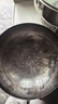 章丘铁锅正宗手工锻打铁锅无涂层物理不粘锅炒锅老式家用炒菜锅厨具轻音 大师版古法原色(未干烧） 34cm 实拍图