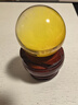 缤越黄水晶球摆件黄色水晶人造水晶球玻璃球客厅玄关书桌装饰 黄色5cm 实拍图