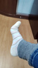 浪莎袜子女纯棉防臭条纹休闲女士棉袜女秋冬季运动中筒学院风糖果色 100%棉-时尚条纹女袜 6双装 6双 实拍图