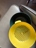 双层塑料洗菜盆沥水篮子厨房神器多功能客厅家用水果盘洗水果菜篮 青黄色 1个 实拍图