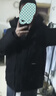 雪中飞【成毅同款】【鹅绒】男女同款羽绒服貉子毛领中长羽绒服工装保暖 黑色|8056 M 170/92A（尺码偏大选小一码） 实拍图