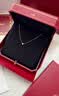 卡地亚（Cartier）DIAMANTS LÉGERS项链小号18K玫瑰金钻石0.09ct项链 送女友礼物 18K黄金B7215800 实拍图