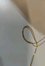 金至福黄金项链足金M字扣古法素链女闪锁骨O字链配链送女友老婆妈妈礼物 约3.75克（多退少补） 晒单实拍图