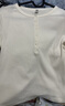 优衣库女装罗纹亨利领T恤/长袖修身短款内搭打底25新款479591 01 乳白色 S /155/80A 实拍图