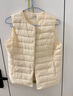 雪中飞经典新款基础舒适轻薄羽绒便捷短款保暖羽绒小马甲轻盈便携舒适 黎蔓卡其|7202-女 S 160/84A 实拍图