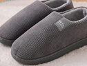 回力纯色全包棉鞋情侣室内外防滑保暖棉拖鞋HLX0233灰色44-45码 实拍图