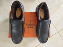 蜻蜓牌真皮男鞋冬季男士皮鞋加绒皮鞋男中年人爸爸鞋老人保暖棉皮鞋软底防滑一脚蹬宽松型二棉鞋中老年人棉鞋 黑色 加绒款 42 实拍图