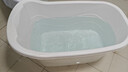 捷贝（Jebe baby）成人浴桶大人泡澡桶沐浴桶加厚全身可坐大号家用带盖浴缸塑料浴盆 象牙白简约款98CM无盖 实拍图