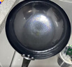 阎铁匠章丘炒锅铁锅 炒菜锅无涂层家用不易粘锅圆底轻便炒勺锻打已开锅 34cm黑锅镜面木把带耳4-6人D 34cm 圆底炒锅 实拍图