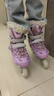 斯威（SWAY）轮滑鞋儿童溜冰鞋男女童初学套装中小学滑轮滑冰旱冰鞋成人直排轮 莫紫八轮全闪+一体支架+大礼包 M (适合6-12岁)平时鞋码31-36 实拍图