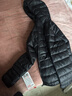 鸭鸭（YAYA）佟丽娅同款轻薄羽绒服女新款秋冬季休闲短款连帽保暖轻便韩版外套 黑色 M 实拍图