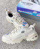 斯凯奇（Skechers）女鞋秋冬小白鞋蕾丝休闲运动熊猫鞋黑色增高厚底老爹鞋11959 白色/WHT 36 实拍图