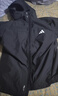 adidas拒水加绒内胆三合一连帽外套男女秋冬阿迪达斯官方轻运动 黑色   XL 实拍图