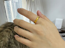 周生生素圈光身面活口泥鳅背开口黄金戒指 足金情侣结婚对戒09141R计价 7.77克(含工费160元) 实拍图