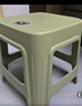 网红塑料凳子30.5cm客厅防滑凳餐桌凳简约可摞叠便携凳浴室凳 绿色【两种款式随机发】 （四个装） 实拍图