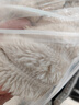 雅鹿兔毛绒毛毯A类冬季保暖加厚办公室午睡毯法兰绒沙发毯被子单人毯 兔毛条纹-卡其【加厚保暖】 150*200cm【加绒多功能单毛毯】 实拍图