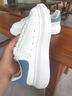 H8楚麦昆鞋小白鞋厚底增高鞋2025新款情侣男女休闲莆田鞋子经典板鞋 白色-雾霾蓝【顺丰速发】高品质 42 男码 实拍图