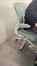 圣奥柏凯 办公椅电脑椅人体工学椅学生椅家用转椅久坐学习椅子电竞椅 浅蓝色-白框 尼龙脚 实拍图