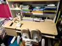 京东京造沐光桌100w护眼大路灯儿童学习桌书桌椅套装升降学生写字桌1.2m棕 实拍图
