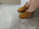 PHANIO梵尼洛石墨烯电热鞋发热鞋雪地靴女充电宝加绒加厚雪地靴厚底增高 卡其色增高款（建议拍大一码、脚背厚拍大两码） 38 实拍图