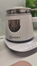 友家铺子（Biooner）煮茶器养生壶喷淋式煮茶壶玻璃烧水壶电热水壶蒸茶壶 蒸茶器 泡花茶壶 白色智能款（方形把手） 0.8L 实拍图