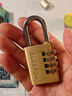 梅花（BLOSSOM） 铜密码锁柜子行李箱包防盗抽屉防锈学生挂锁 铜28mm*4密码轮 实拍图