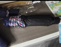 天堂 加大雨伞三折 晴雨两用商务伞经典格纹10骨大雨伞男女 藏青 实拍图