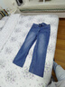 AEMAPE高端苹果男士100%纯棉牛仔裤春秋款宽松阔腿高腰深裆宽腿大码长裤 【厚款】浅蓝色 33  (2尺6) 实拍图