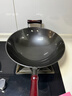 林熹记铁锅陆川生铁铸铁锅炒锅手工浇铸厨房好物家用无涂层不粘锅炒菜锅 圆底 34cm （带锅盖+铲子）已开锅 实拍图