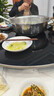富得莱饭菜保温板加热菜板暖菜板圆形家用智能多功能带火锅电磁炉自动恒温餐桌旋转盘神器 语音黑100cm电动旋转电磁炉火锅 实拍图