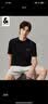杰克·琼斯（JACK&JONES）26年男装短袖t恤男夏季新款潮流100%纯棉休闲刺绣纯色半袖T恤男士 E40 黑色 2XL 190 实拍图