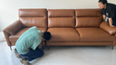 源氏木语意式极简真皮客厅沙发现代简约轻奢头层牛皮质沙发2.78米 实拍图