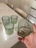 炊大皇玻璃杯时尚潮流酒杯玻璃水杯果汁杯两只装280ml渐变蓝 实拍图