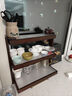 喻品实木防尘杯架收纳柜置物架桌面展示架餐桌杯架ZW273三层胡桃色42 实拍图